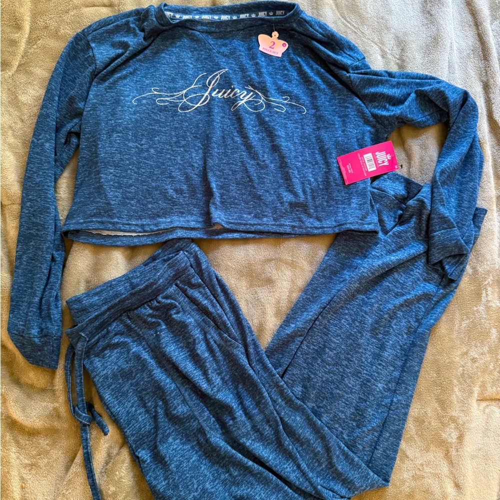 Juicy Couture Heathered Blue Lounge Ensemble